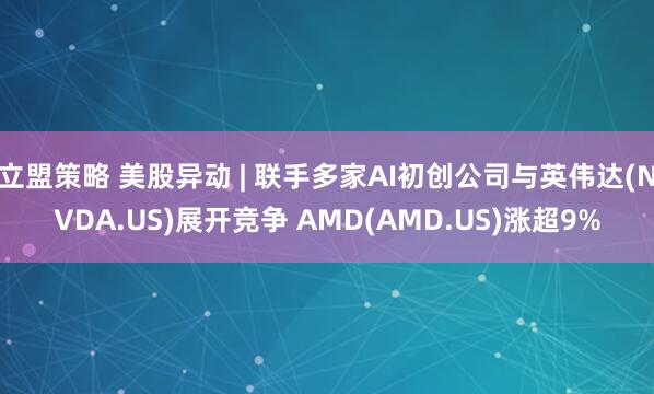 立盟策略 美股异动 | 联手多家AI初创公司与英伟达(NVDA.US)展开竞争 AMD(AMD.US)涨超9%
