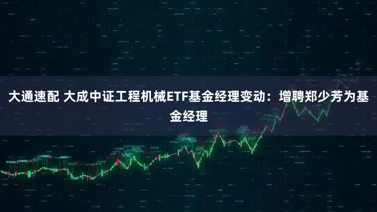 大通速配 大成中证工程机械ETF基金经理变动：增聘郑少芳为基金经理