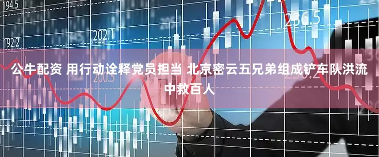 公牛配资 用行动诠释党员担当 北京密云五兄弟组成铲车队洪流中救百人