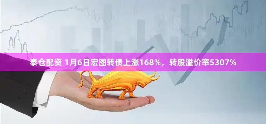 泰仓配资 1月6日宏图转债上涨168%，转股溢价率5307%