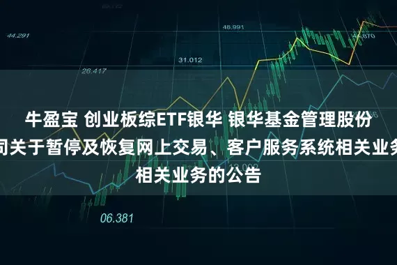 牛盈宝 创业板综ETF银华 银华基金管理股份有限公司关于暂停及恢复网上交易、客户服务系统相关业务的公告