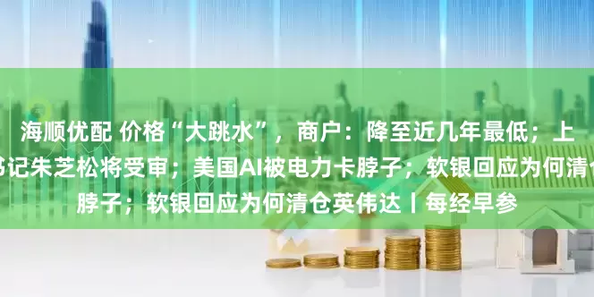 海顺优配 价格“大跳水”，商户：降至近几年最低；上海浦东新区区委原书记朱芝松将受审；美国AI被电力卡脖子；软银回应为何清仓英伟达丨每经早参