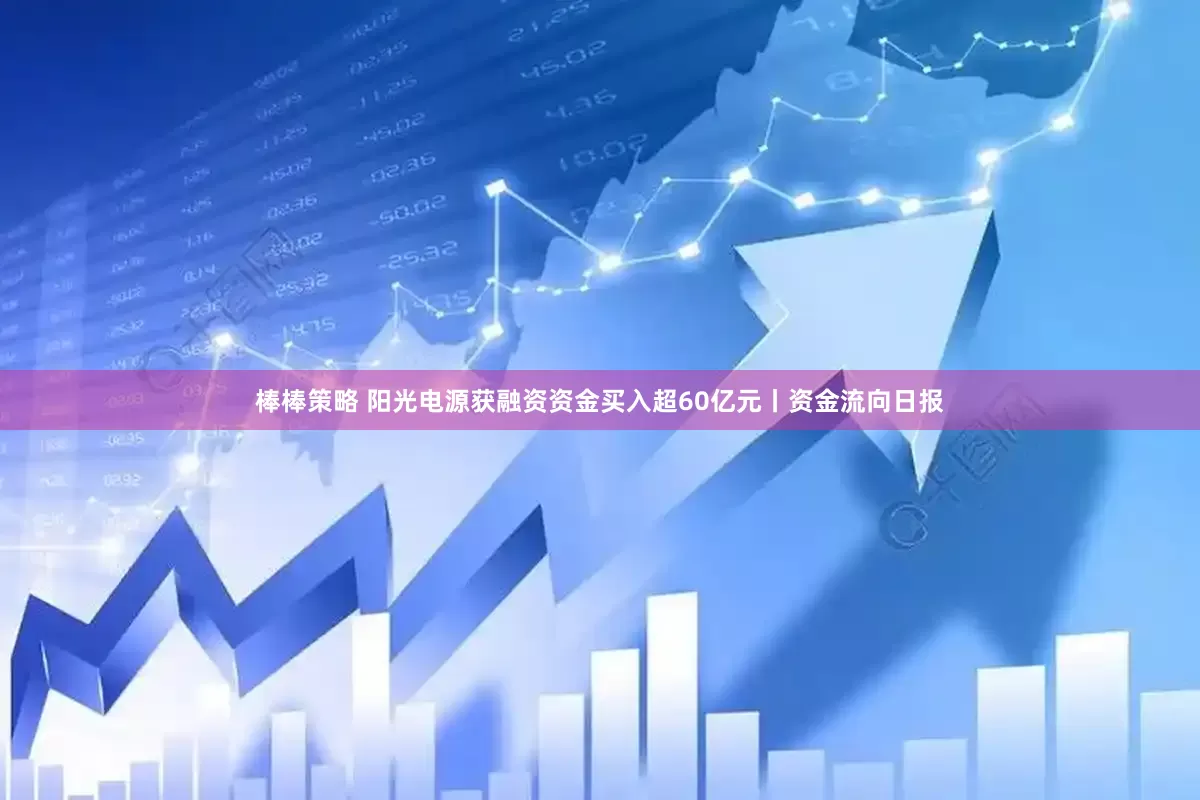 棒棒策略 阳光电源获融资资金买入超60亿元丨资金流向日报